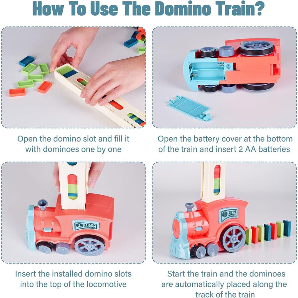 Jeu De Train Domino Educatifs avec lumières et Musique pour Enfants - Jouet & Gaming - صورة 6