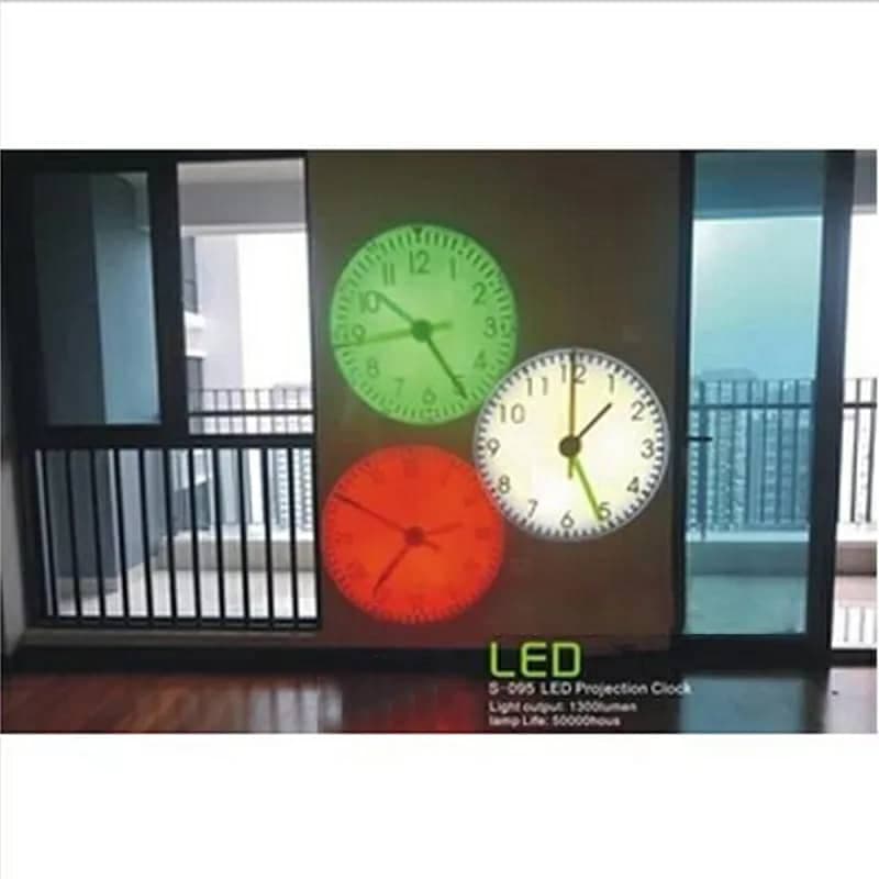 Projecteur horloge mural HD Rotation à 180 degrés 2 mode et 4 couleur - Électronique - صورة 4