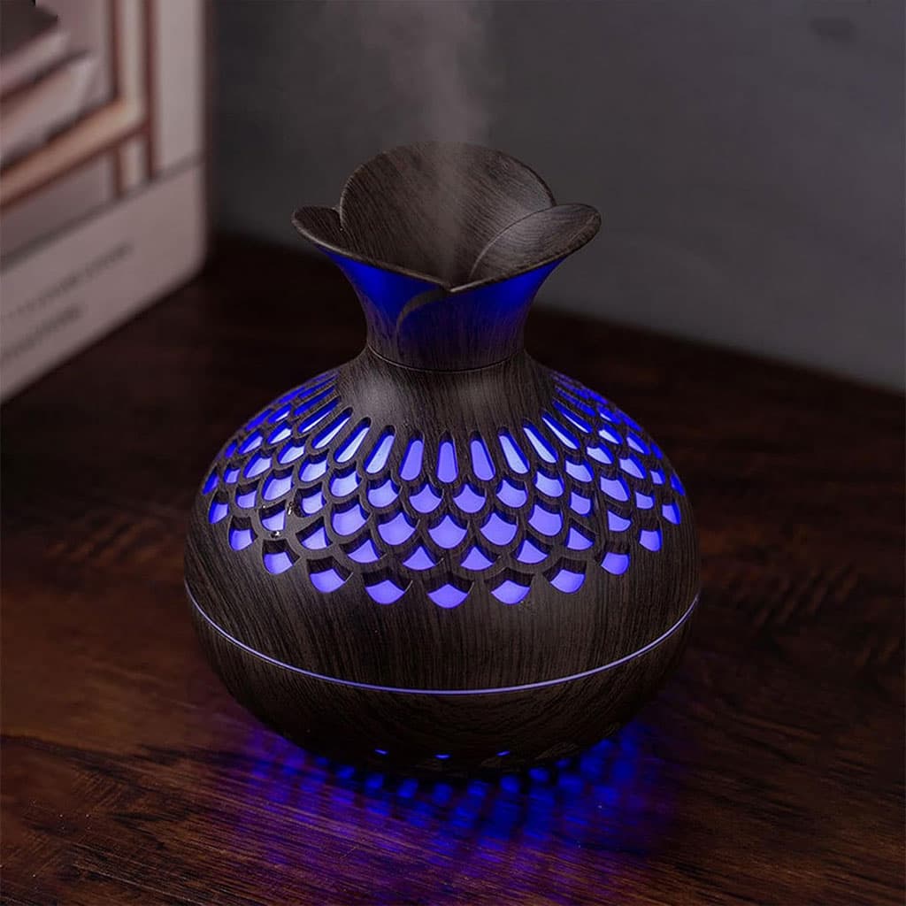 Diffuseur D’huiles Essentielles 300ml Avec 7 Lumières LED Colorée - Décoration - صورة 2