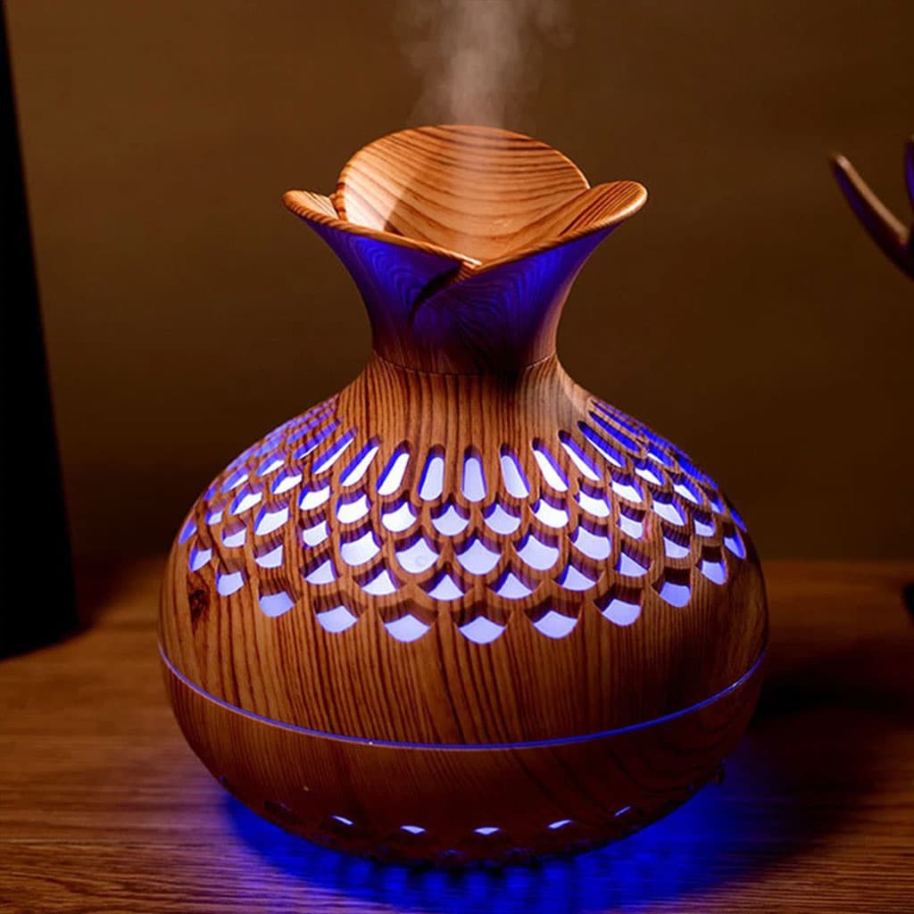 Diffuseur D’huiles Essentielles 300ml Avec 7 Lumières LED Colorée - Décoration - صورة 4