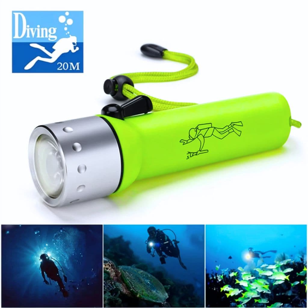 Torche LED professionnelle étanche pour plongée sous-marine - Camping et Randonnée - صورة 1