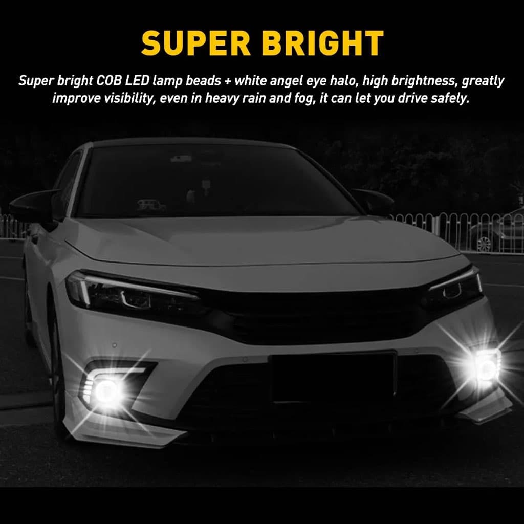 Feu antibrouillard rond LED IP65 7000K éclairage blanc super brillant - Accessoires Auto/Moto - صورة 6