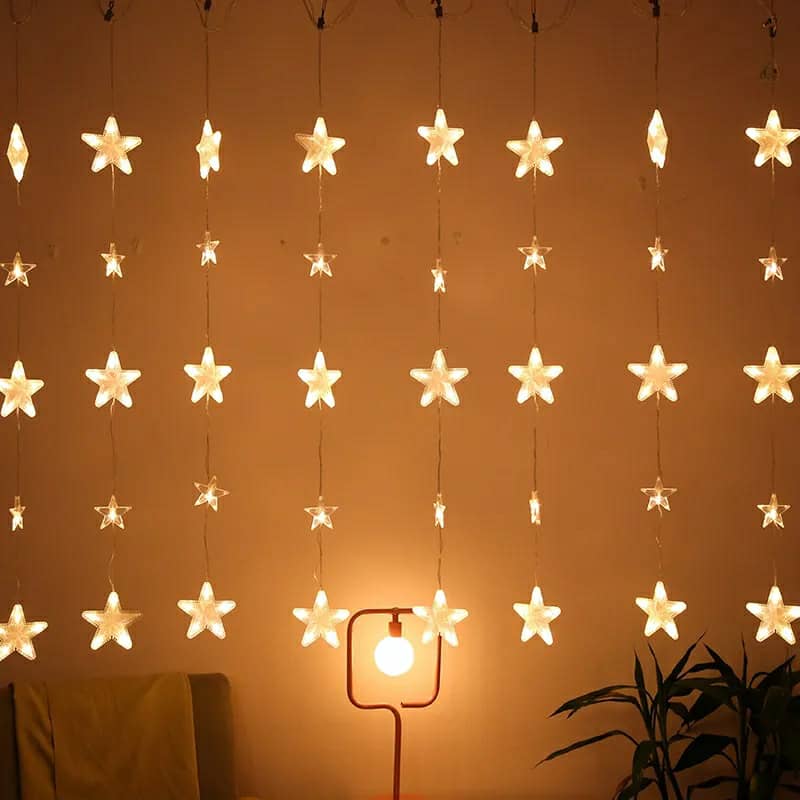 Guirlande lumineuse rideau Stars LED Imperméable 2.5/3.5M 220V - Électronique - صورة 2