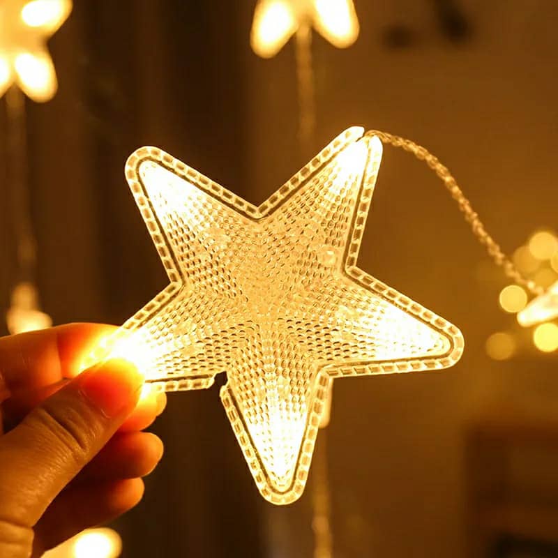 Guirlande lumineuse rideau Stars LED Imperméable 2.5/3.5M 220V - Électronique - صورة 7
