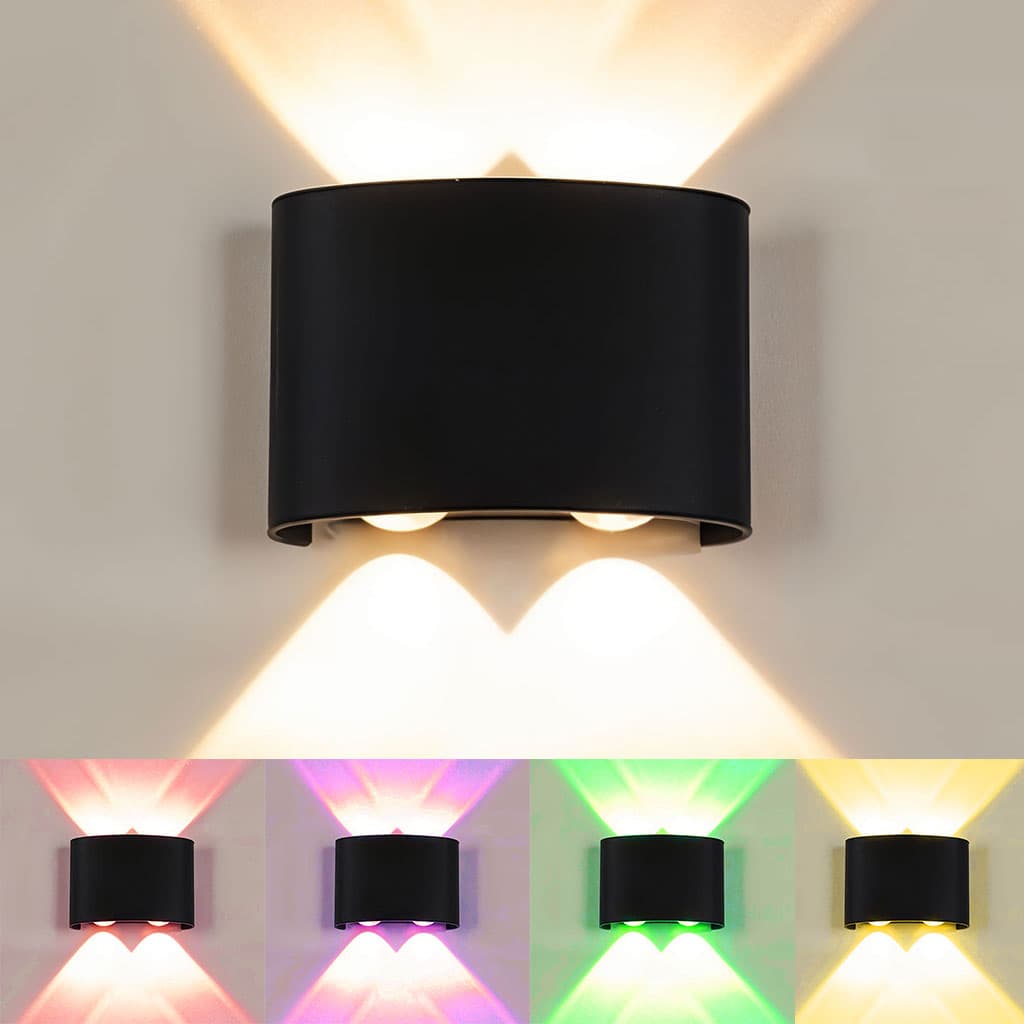 Applique Murale LED RGB 4W D’Éclairage Extérieur 2 Lampes en Aluminium - Accessoires - صورة 1