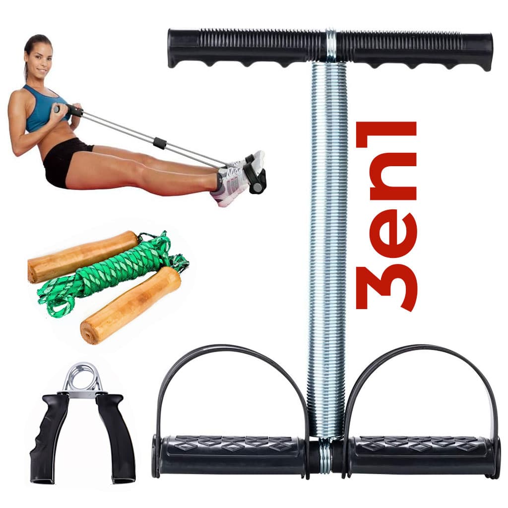 Kit Sportif 3en1 Corde à Sauter , Poignet et Appareil pour Abdos - Sport - صورة 1