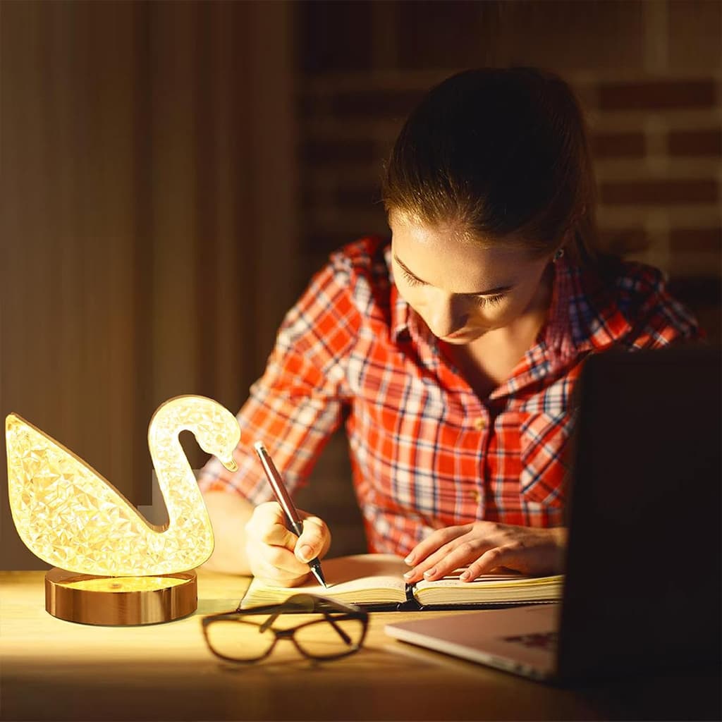 Lampe de Table et Veilleuse à Intensité Variable en Crystal - Décoration - صورة 2