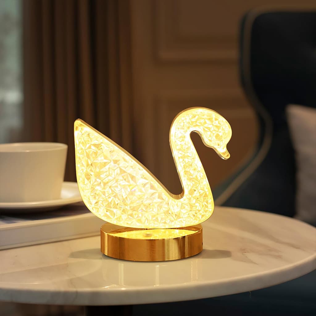 Lampe de Table et Veilleuse à Intensité Variable en Crystal - Décoration - صورة 4