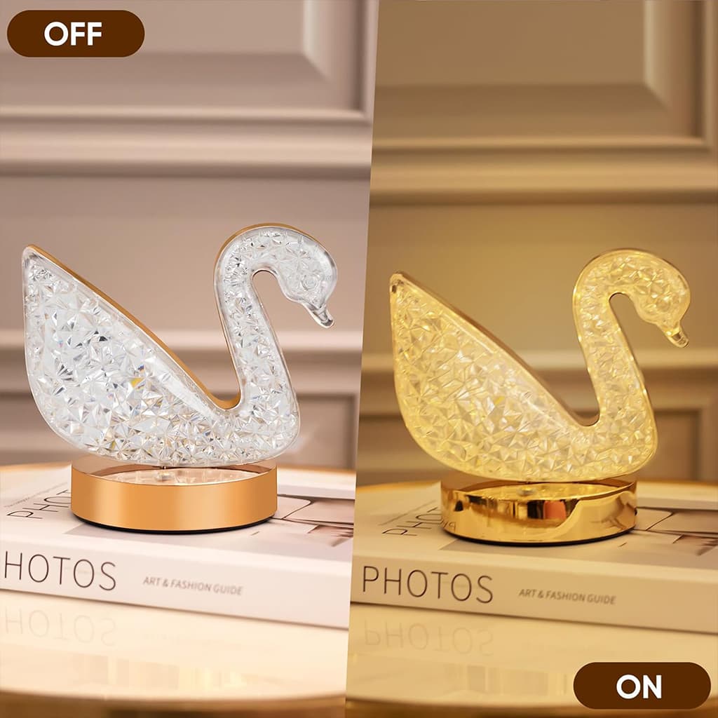 Lampe de Table et Veilleuse à Intensité Variable en Crystal - Décoration - صورة 6