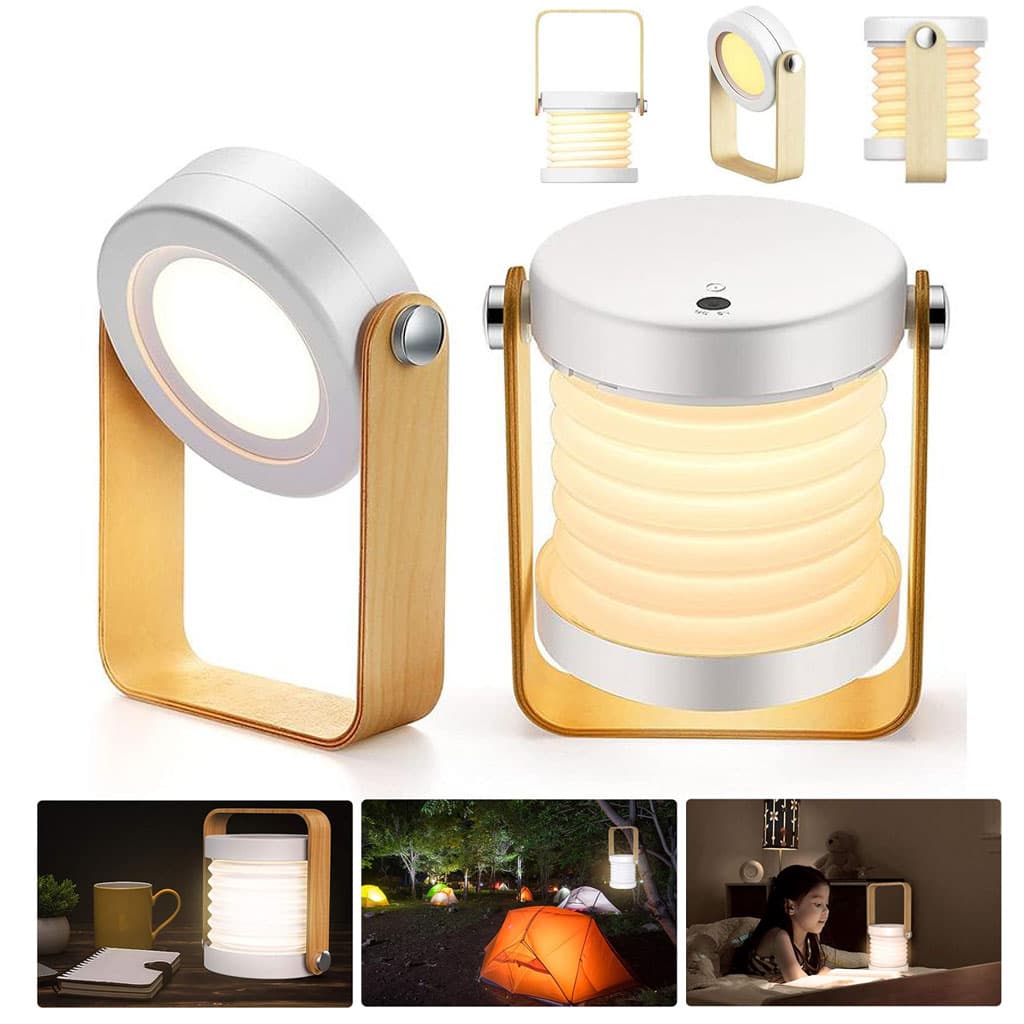 Lampe de Table Télescopique et Pliable 4 en 1 à intensité variable 3 niveaux - Camping et Randonnée - صورة 1
