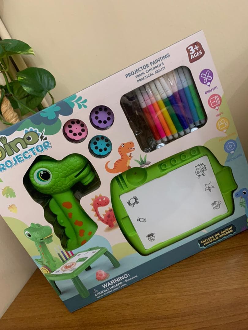 Projecteur de dessin Dino pour enfants avec 24 motifs colorés - Jouet & Gaming - صورة حقيقية 8