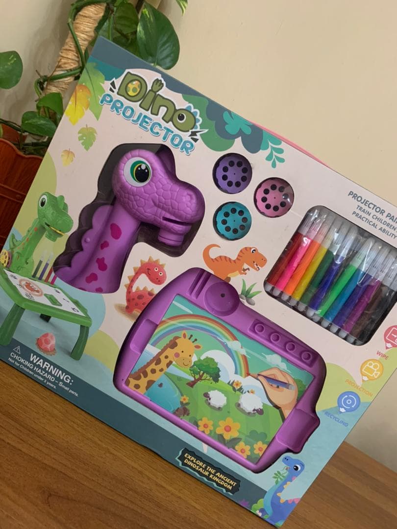 Projecteur de dessin Dino pour enfants avec 24 motifs colorés - Jouet & Gaming - صورة حقيقية 9
