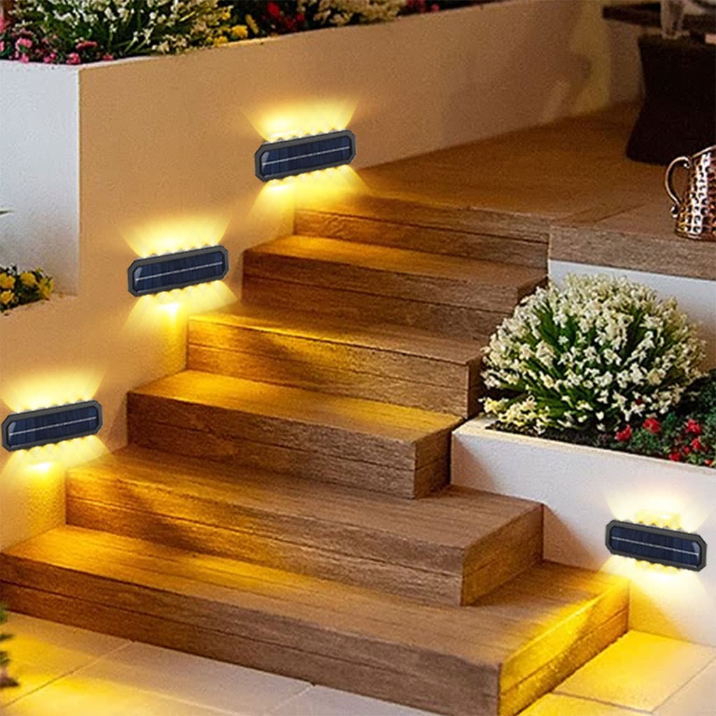Lampe Solaire Murale 8LED avec Détection de Mouvement Auto 1Pcs - Maison - صورة 3