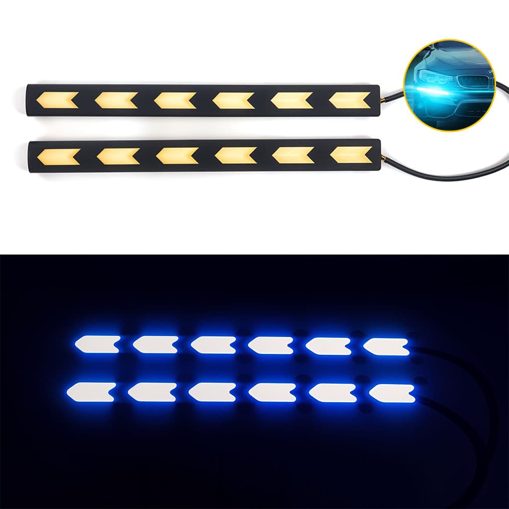 Lot de 2 feux de circulation à LED COB - Accessoires Auto/Moto - صورة 1