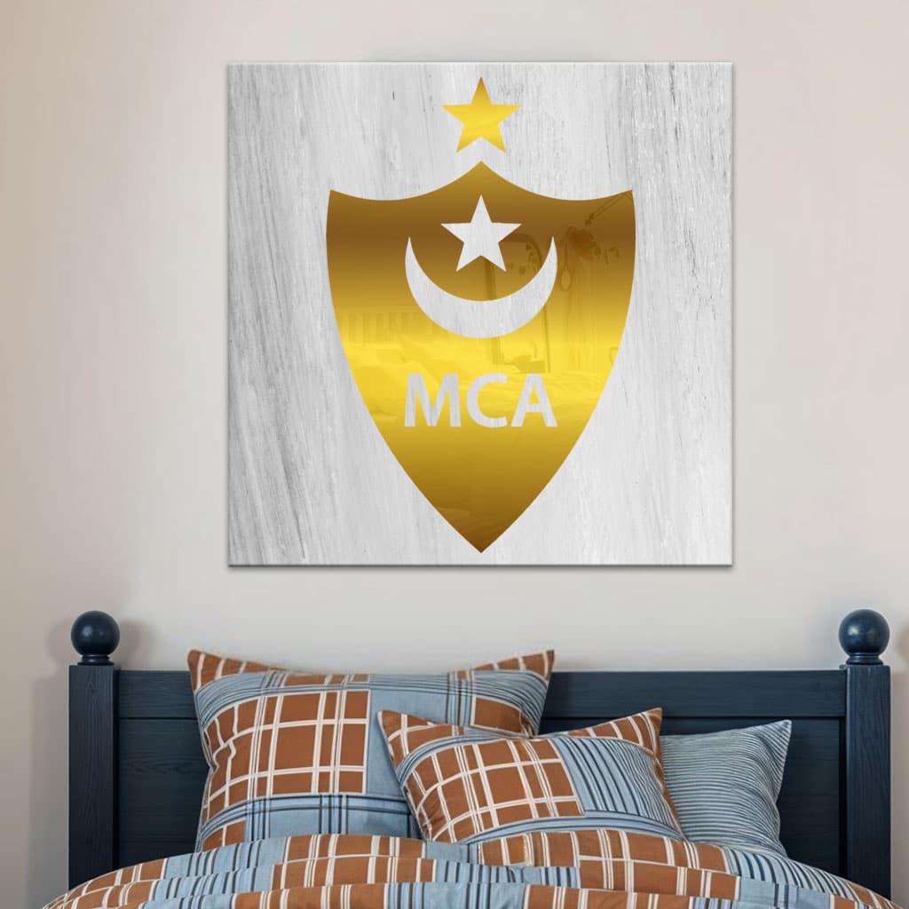 Cadre en Acrylique Effet Gold Miroir Motif Club MCA - Décoration - صورة 1
