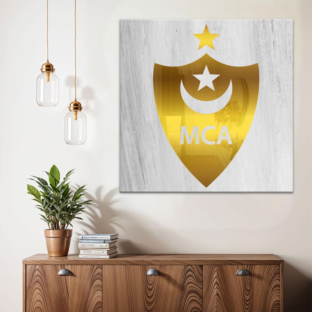 Cadre en Acrylique Effet Gold Miroir Motif Club MCA - Décoration - صورة 2