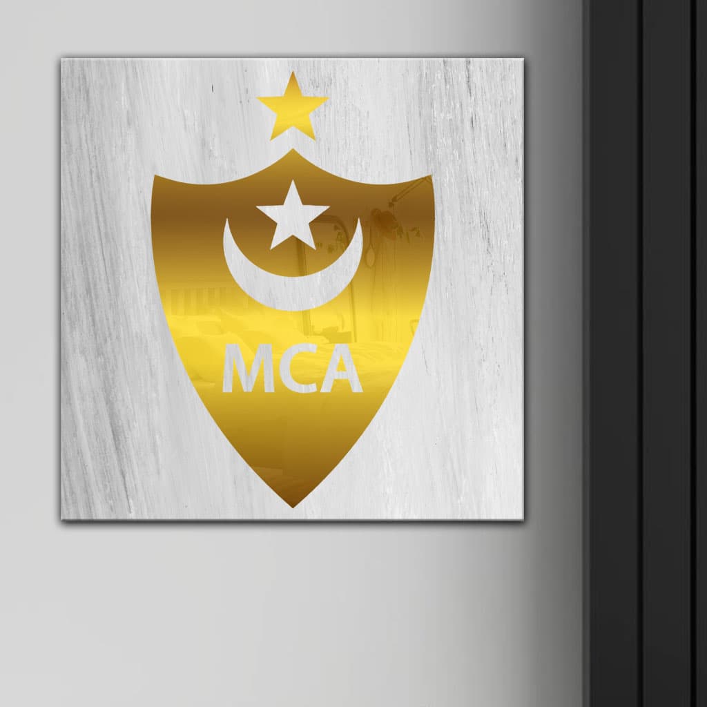Cadre en Acrylique Effet Gold Miroir Motif Club MCA - Décoration - صورة 3