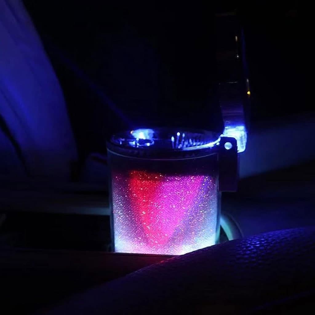 Cendrier Ciga-rete avec couvercle anti-odeur à éclairage coloré - Accessoires Auto/Moto - صورة 3