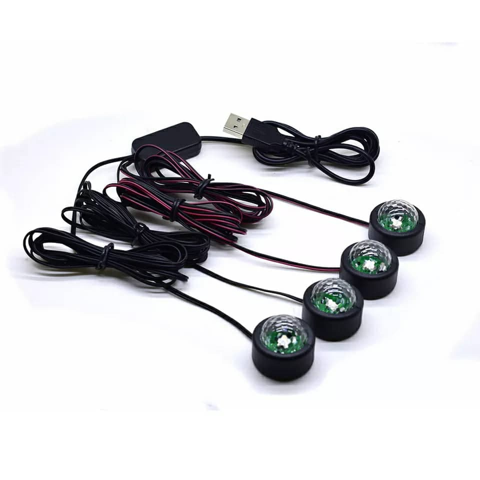 Car atmosphere Lumière RGB 4en1 USB 12V - Accessoires Auto/Moto - صورة 4