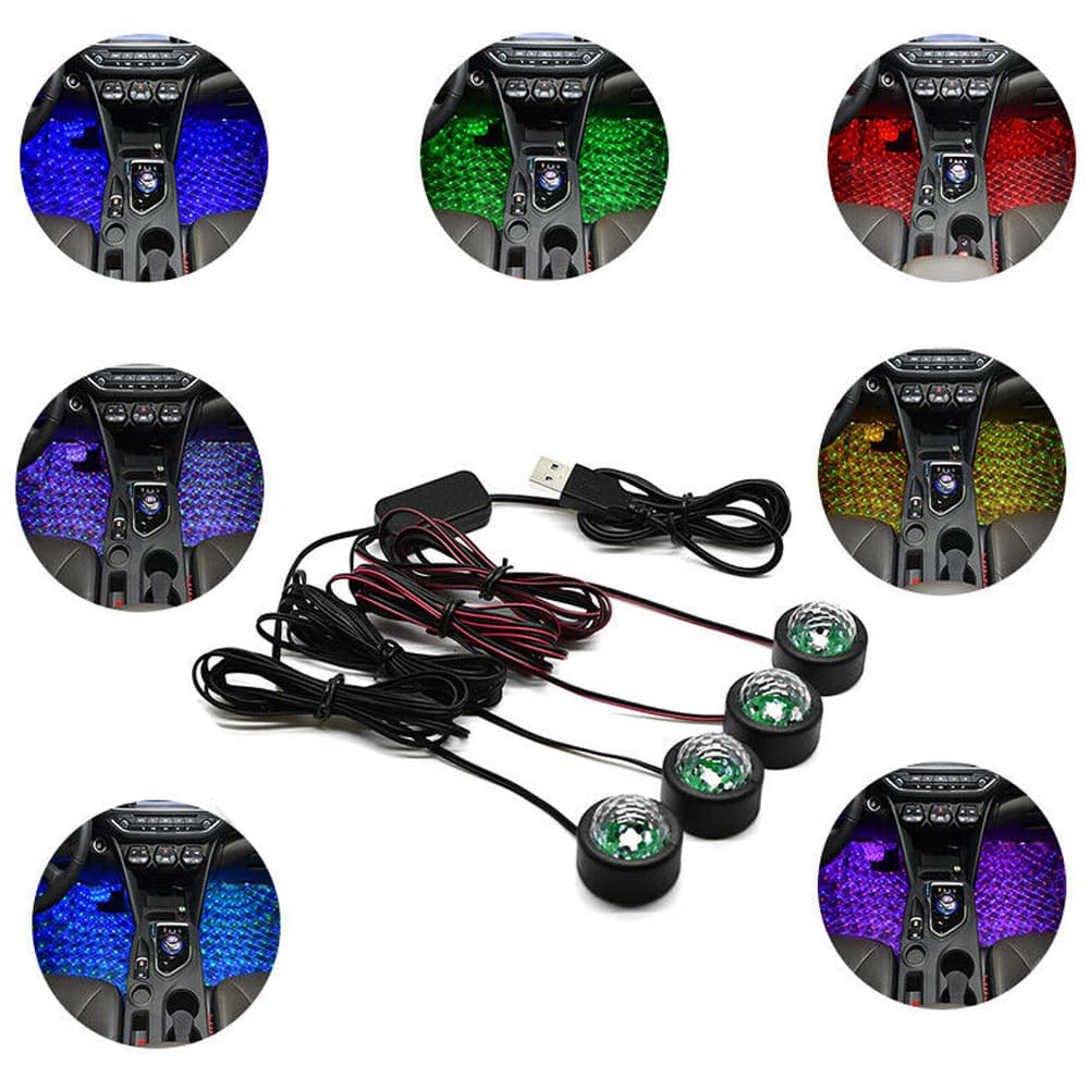 Car atmosphere Lumière RGB 4en1 USB 12V - Accessoires Auto/Moto - صورة 6