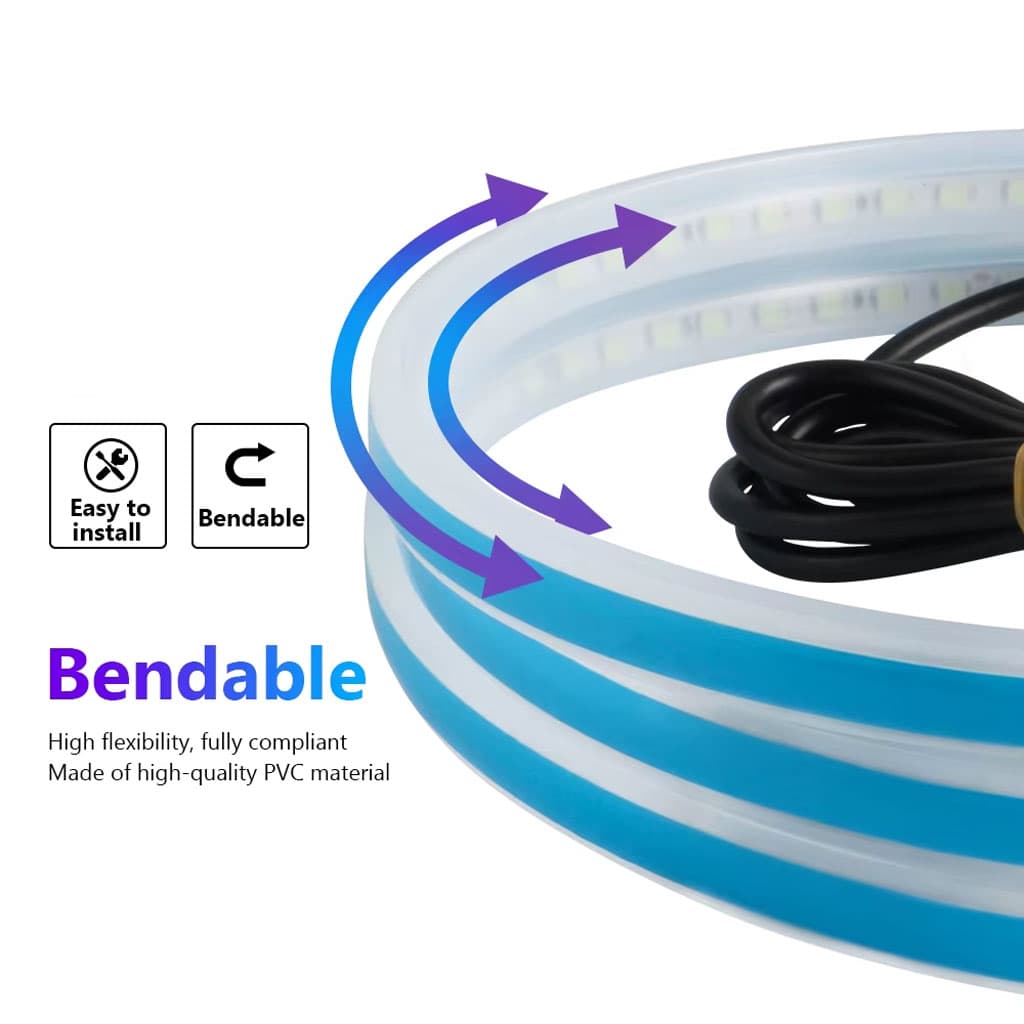 Bande lumineuse à LED étanches pour voiture 60CM 2PCS - Accessoires Auto/Moto - صورة 4