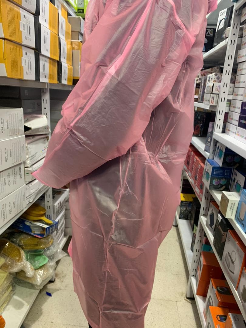 Eva Manteau imperméable à capuche – Rose - Produits de saison - صورة حقيقية 3