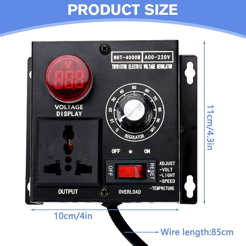 Régulateur de tension SCR AC 230V 4000W - Outillage et Bricolage - صورة 5