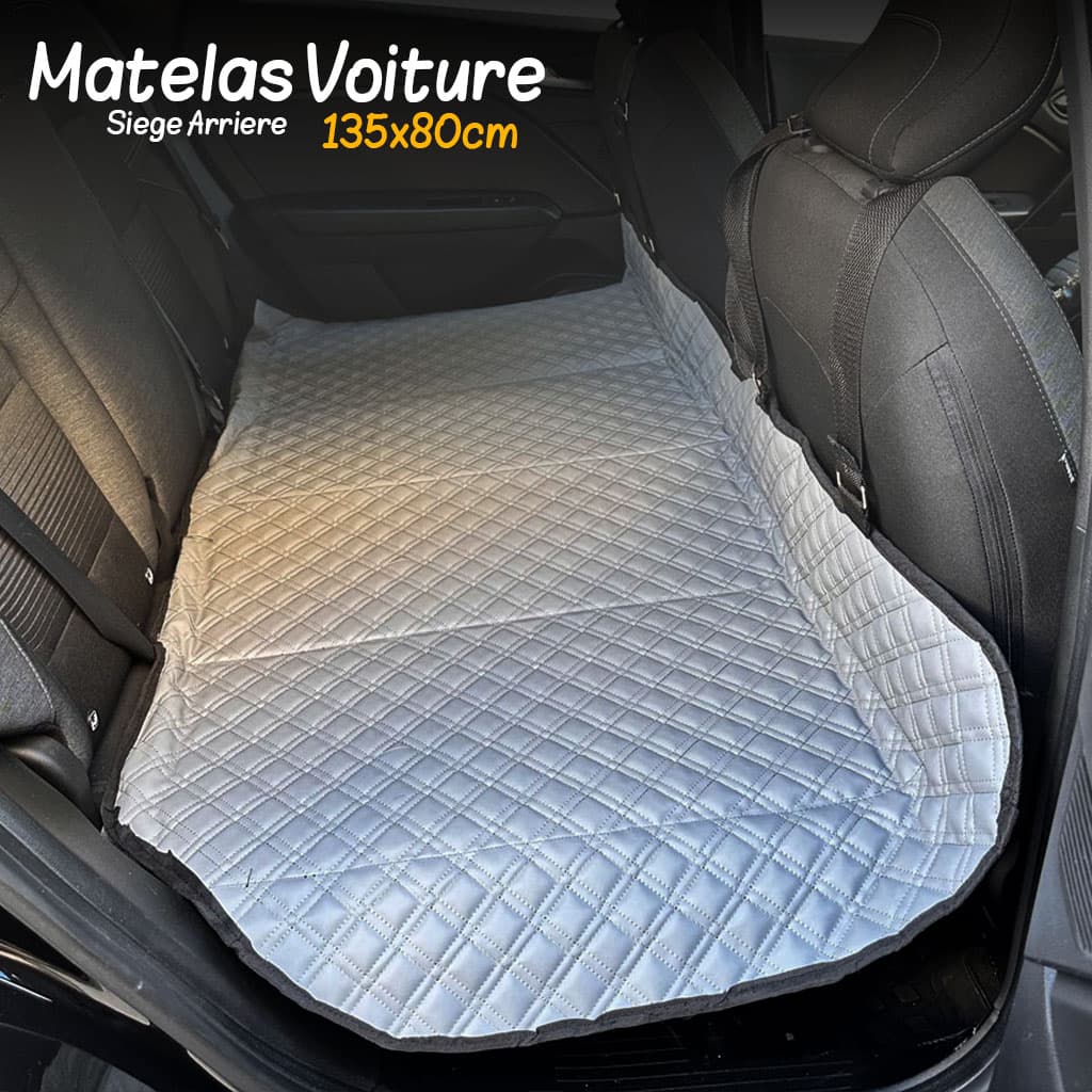 Matelas de Voiture Pliable avec Sangles Solides pour Siege Arrière - Accessoires Auto/Moto - صورة 1