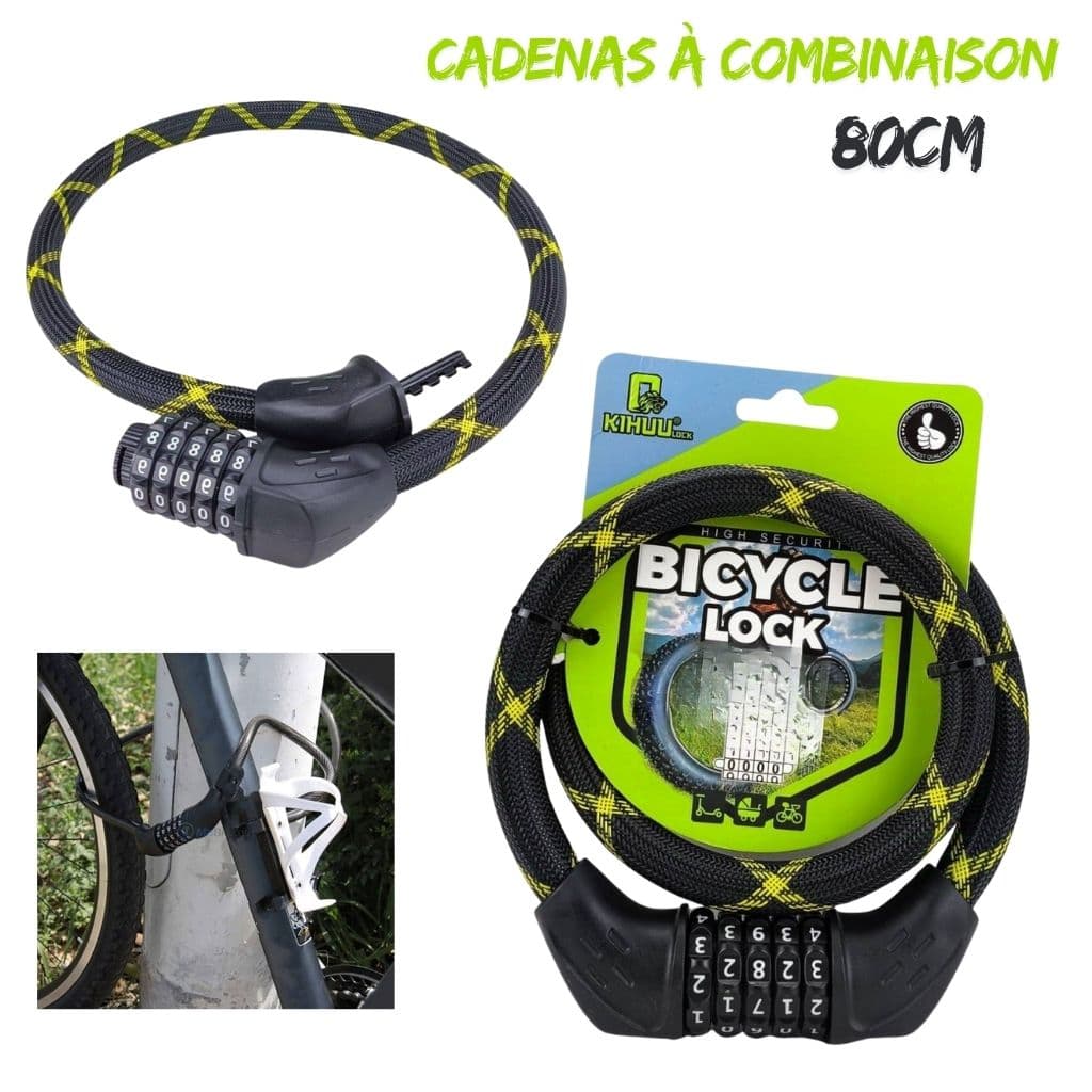 cadenas à combinaison 80cm KIHUU LOCK | 14468-7 - Accessoires Auto/Moto - صورة 1