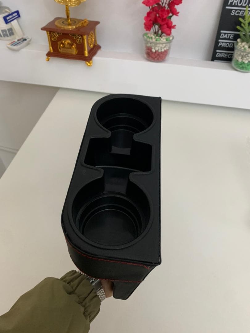 Organisateur de remplissage d’espace de voiture avec porte-gobelet - Accessoires Auto/Moto - صورة حقيقية 9