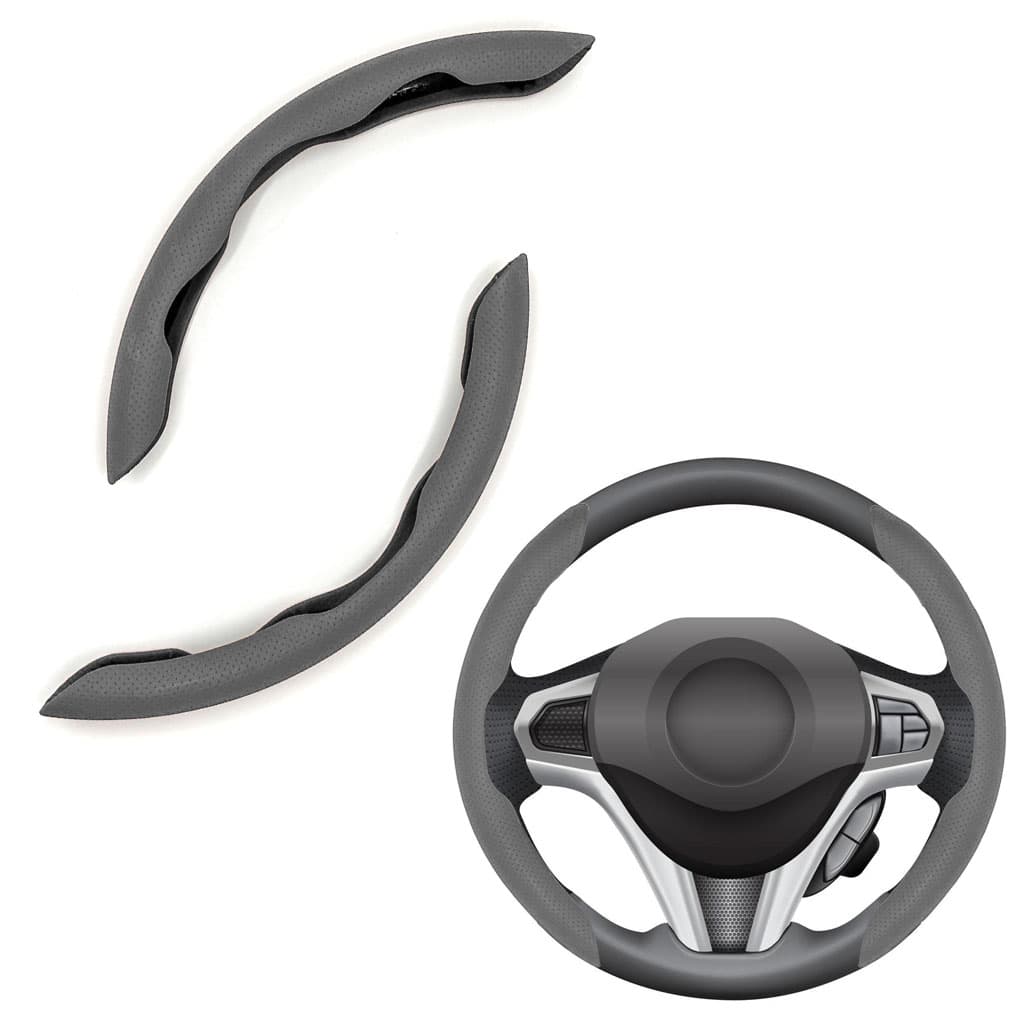 Couvre Volant Universel en Simili Cuir 2Pcs - Accessoires Auto/Moto - صورة 2