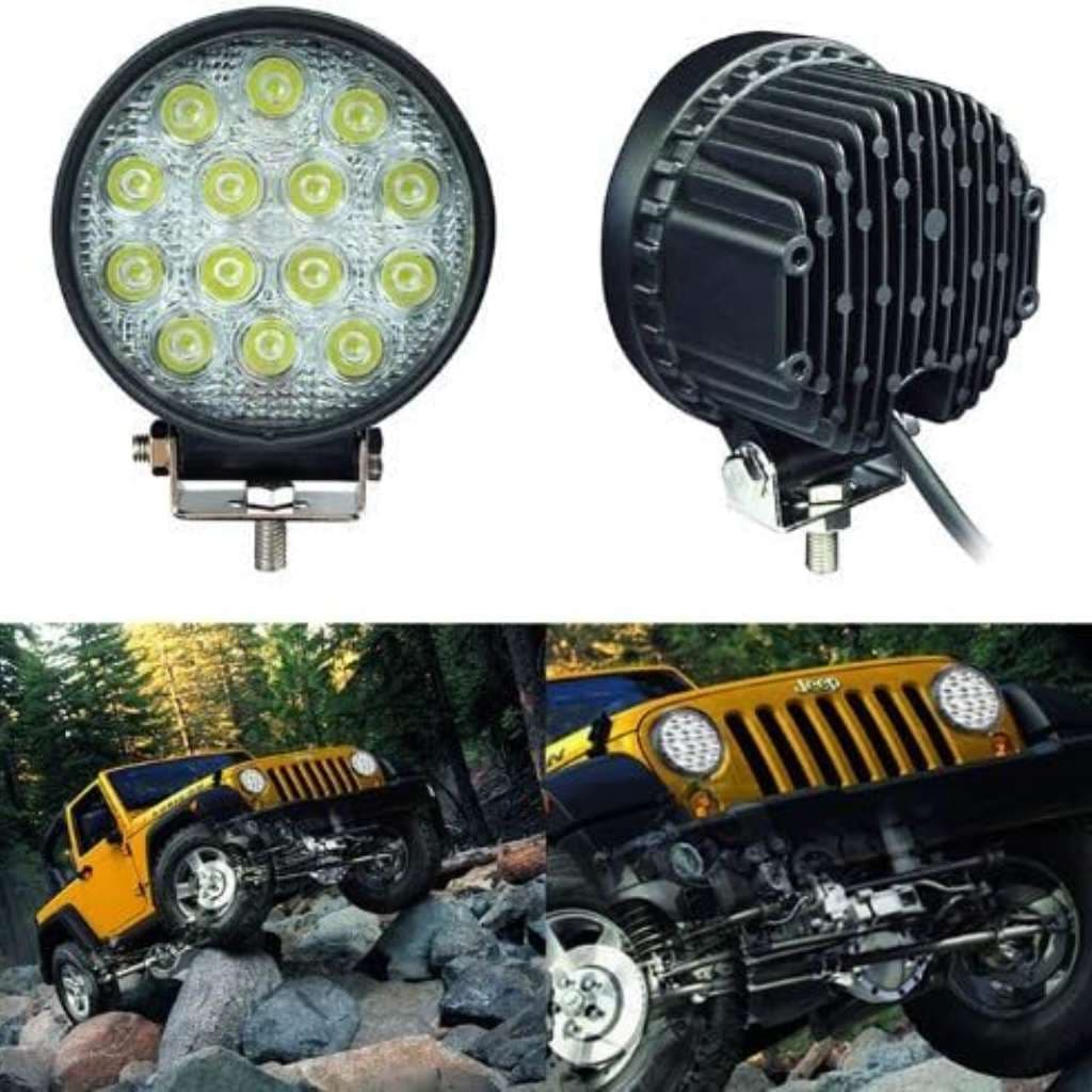 Phare de Travail LED 12V-24V en Aluminium pour Véhicules – مصابيح أمامية LED للألمنيوم 12 – 24 فولت لللمركبات - Accessoires Auto/Moto - صورة 2