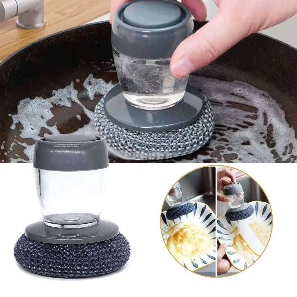 Brosse à Main avec Distributeur de Savon pour Cuisine – فرشاة يدوية بموزع صابون للمطبخ - Cuisine - صورة 1
