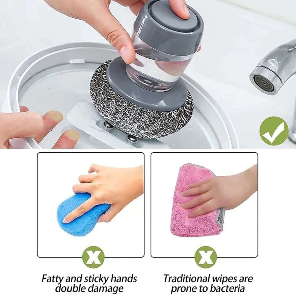 Brosse à Main avec Distributeur de Savon pour Cuisine – فرشاة يدوية بموزع صابون للمطبخ - Cuisine - صورة 7