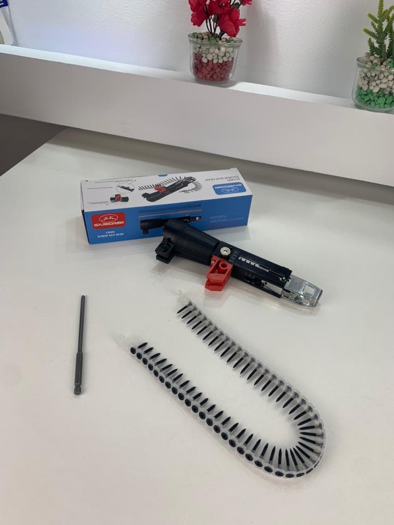 Adaptateur de Cloueur Automatique à Chaîne pour Visseuse – محول مسدس مسامير أوتوماتيكي بسلسلة لمفك البراغي - Outillage et Bricolage - صورة حقيقية 8