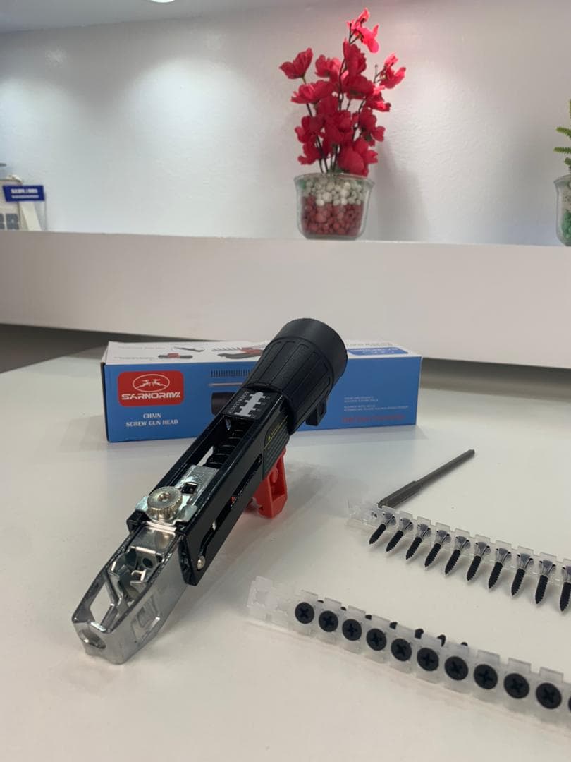 Adaptateur de Cloueur Automatique à Chaîne pour Visseuse – محول مسدس مسامير أوتوماتيكي بسلسلة لمفك البراغي - Outillage et Bricolage - صورة حقيقية 10
