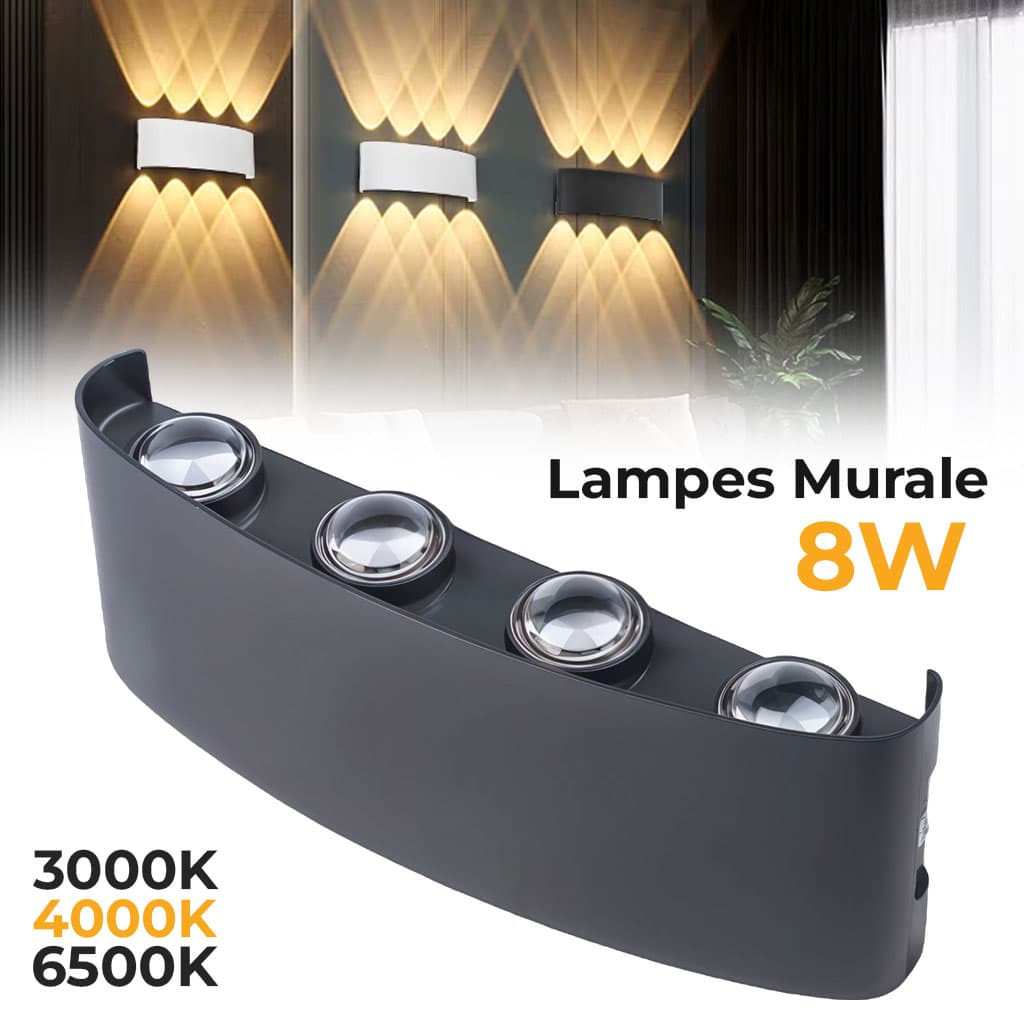 Applique Murale étanche LED 8W Lumière Blanc Chaud 6500K – مصباح جداري - Maison - صورة 1