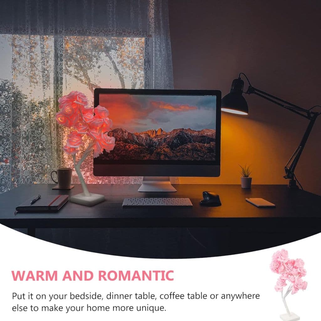 Lampe de Table fleur avec LED – مصباح طاولة زهور - Décoration - صورة 5