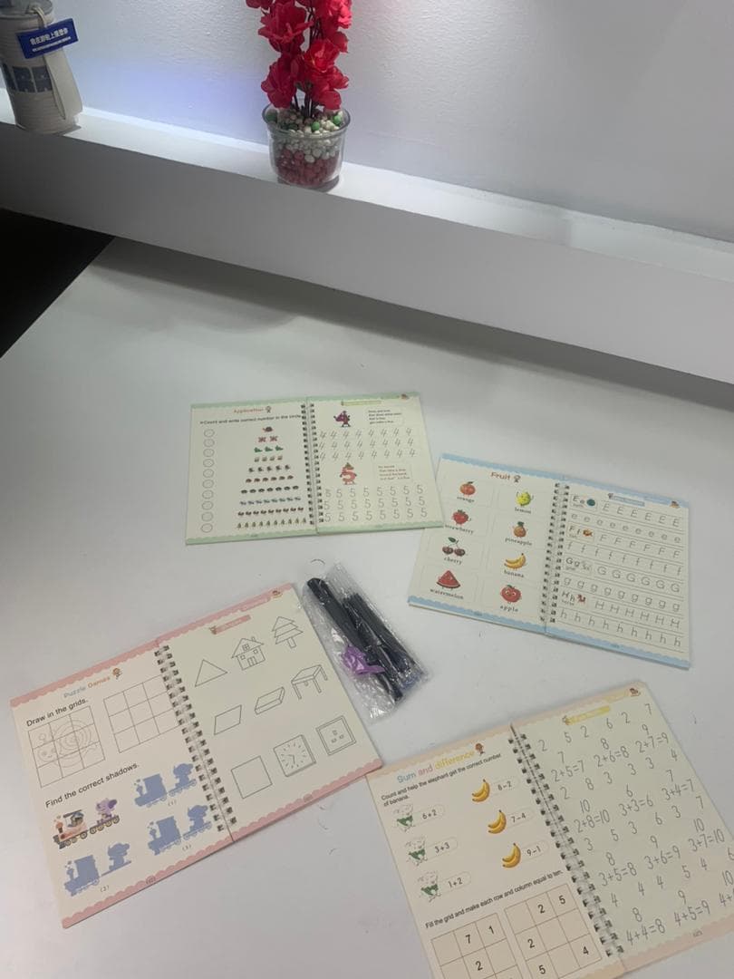 Cahier de Pratique (Ensemble de 4 Livres + 10 Recharges) – كراس التدريب مجموعة من 4 كتب + 10 عبوات حبر ANGLAIS - Jouet & Gaming - صورة حقيقية 9