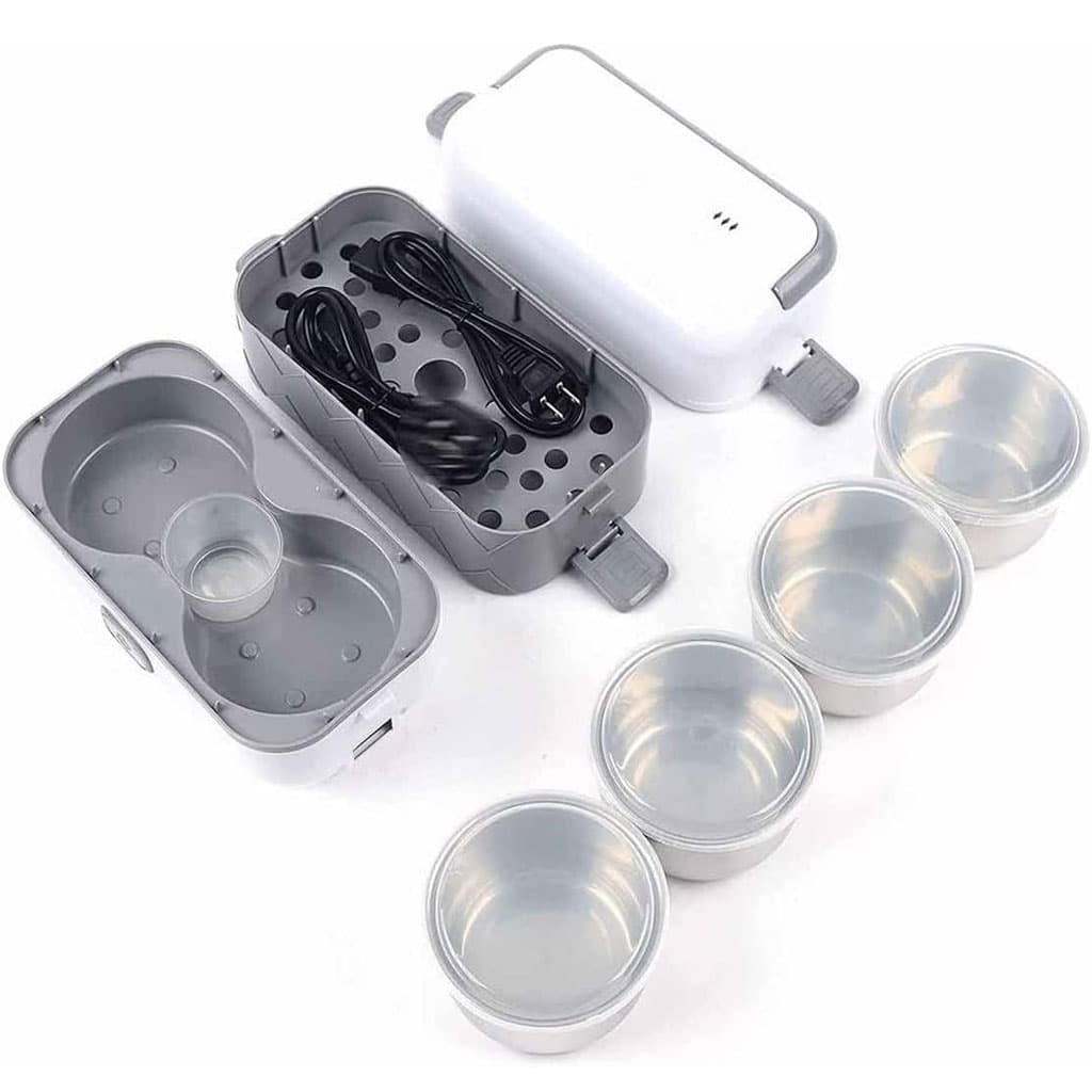 Boîte à Lunch Électrique Portable avec 2 Récipients Amovibles en Acier Inoxydable – علبة تسخين طعام - Cuisine - صورة 4