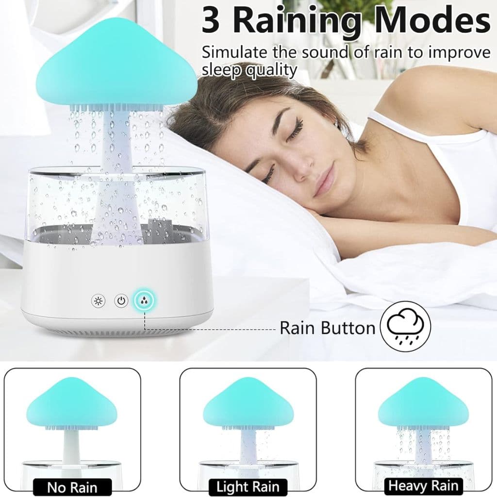Diffuseur d'Huiles Essentielles Nuage Pluie 300ml et Bluetooth Speaker – معطر بشكل غيمة ممطرة و مكبر صوت بلوتوث - Électronique - صورة 9