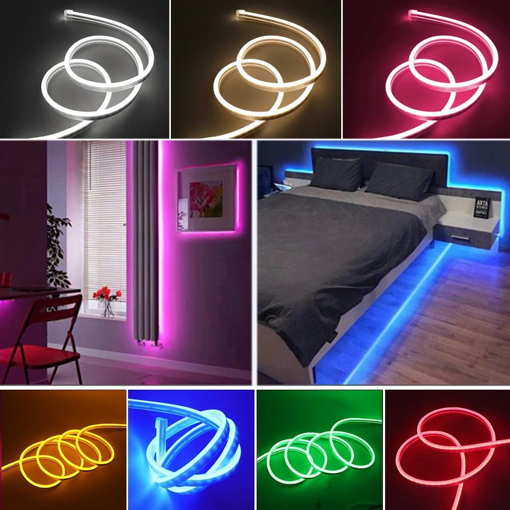 Strip LED 5M Multicolor Effet Neon - شريط إضاءة ملون - Électronique - صورة 4