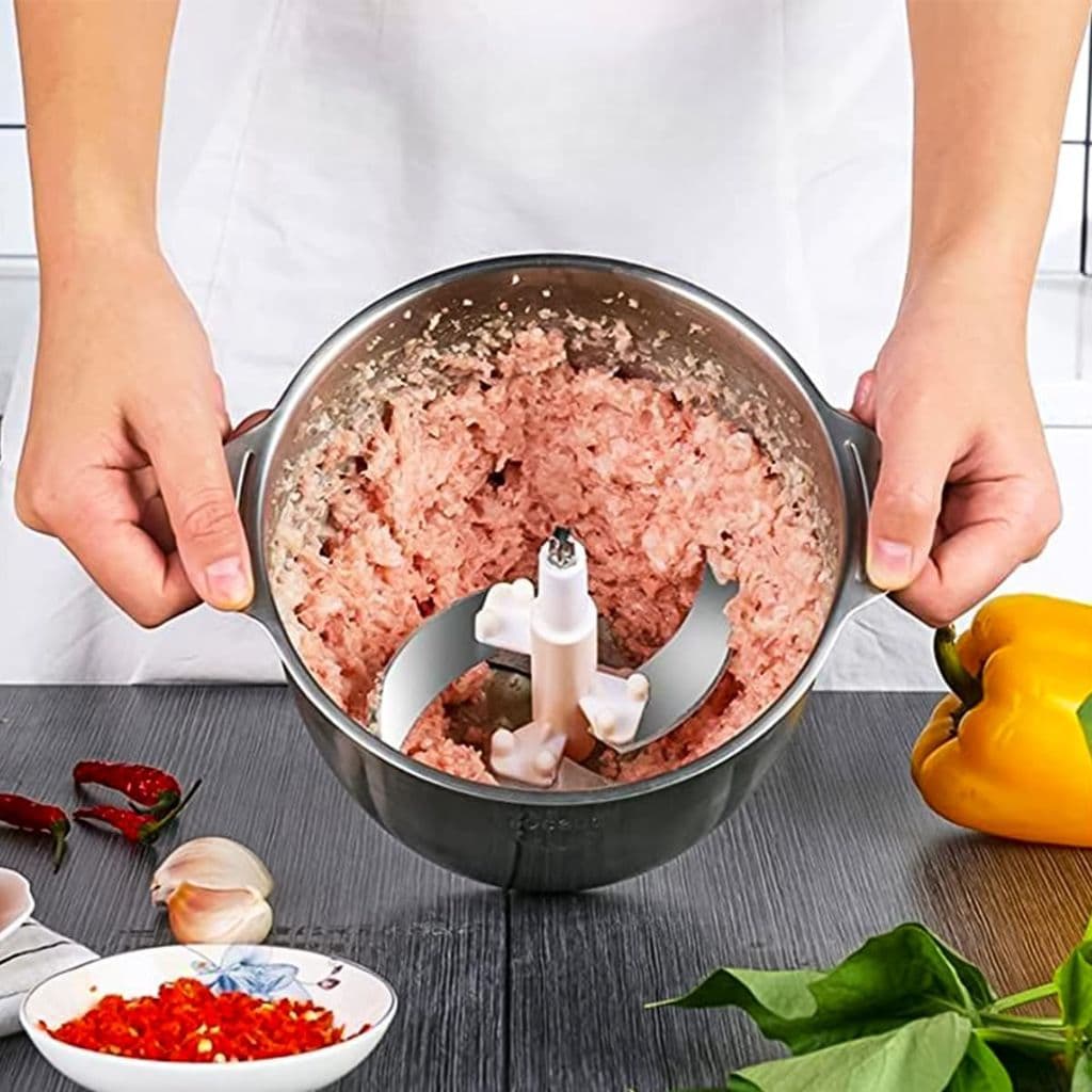 Hachoir à Viande Multifonction en Acier Inoxydable 300W/2L – مفرمة لحم متعددة الوظائف من الفولاذ المقاوم للصدأ - Cuisine - صورة 6