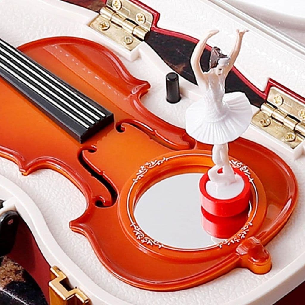 Boîte à Musique Vintage avec Déesse Rotative et Mécanisme de Violon – صندوق موسيقى مع آلية كمان - Décoration - صورة 2