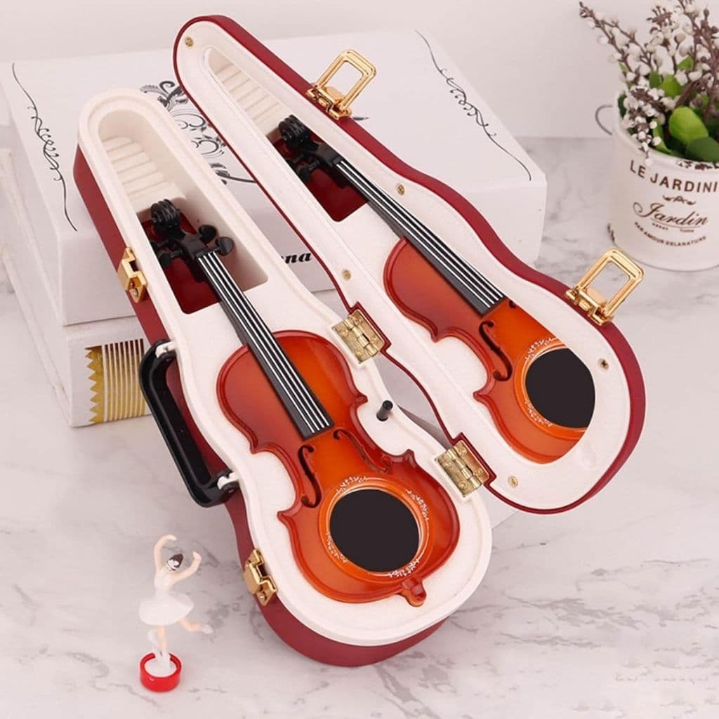 Boîte à Musique Vintage avec Déesse Rotative et Mécanisme de Violon – صندوق موسيقى مع آلية كمان - Décoration - صورة 4