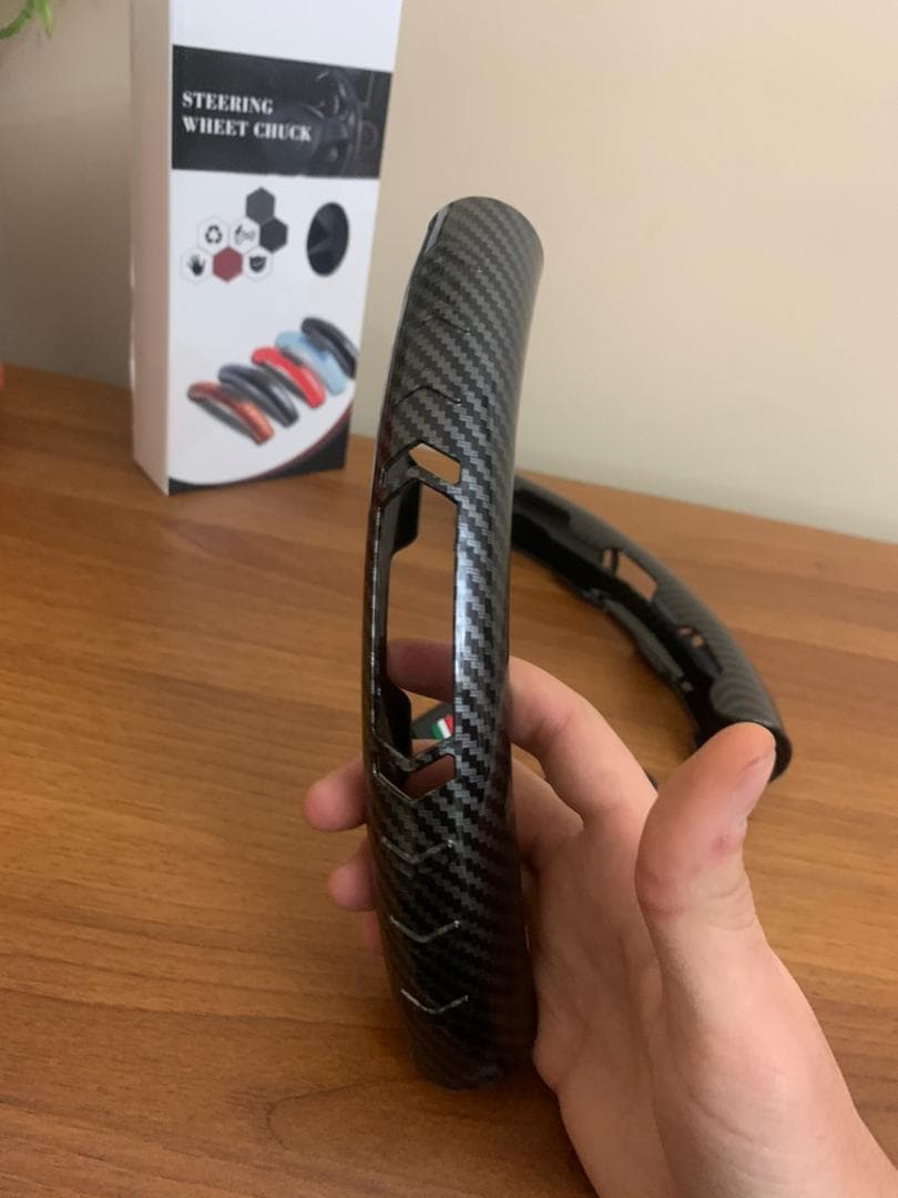 Couvre Volant Universel en Carbon Fiber 2Pcs - Accessoires Auto/Moto - صورة حقيقية 10