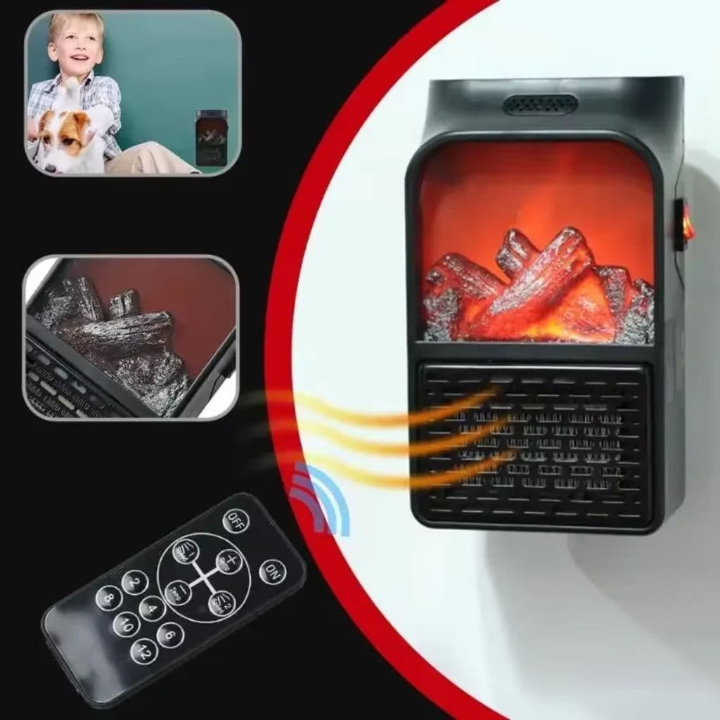 Chauffage Électrique Portable avec Effet Flamme 3D – مدفأة كهربائية محمولة بتأثير اللهب ثلاثي الأبعاد - Électronique - صورة 7