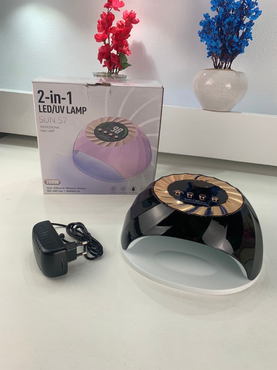 Lampe à Ongles UV LED 268W avec Capteur Automatique et 4 Minuteries – مصباح العناية بالأظافر - Soins et Beauté - صورة حقيقية 9