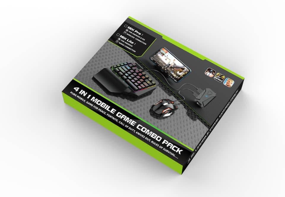 Mix Pro Clavier Souris 4en1 Pour smartphone Gaming PUBG-Fortnite - Électronique - صورة 8