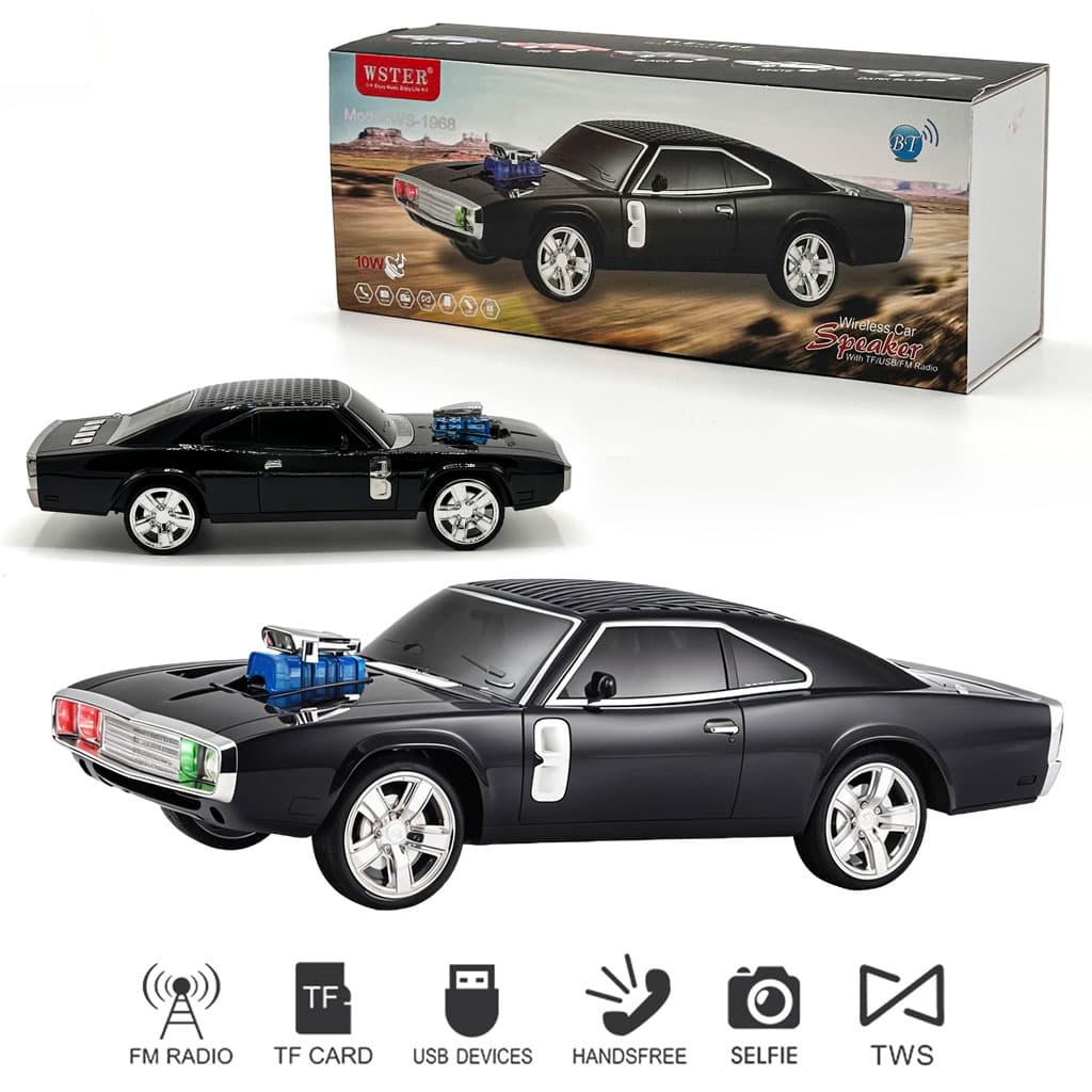 Voiture Haut-Parleur Bluetooth Sans Fil Rechargeable WSTER CAR 1968 – سيارة مكبر صوت بلوتوث لاسلكي - Électronique - صورة 1